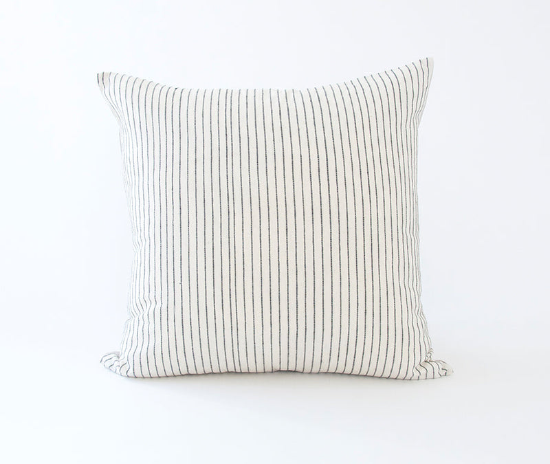 White & Black Striped Accent Pillow Case - 20x20