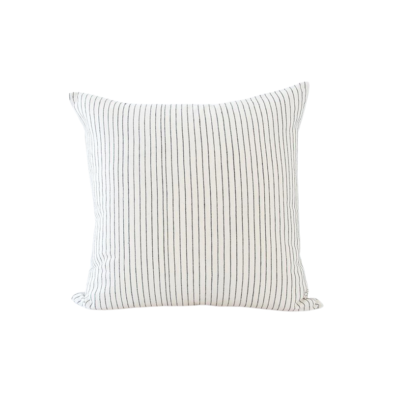 White & Black Striped Accent Pillow Case - 20x20 pillow