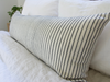 White & Black Striped Extra Long Lumbar Pillow Case - 14x36