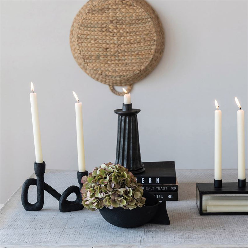 Looping Black Candle Holder